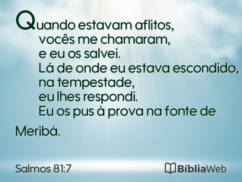 Salmos 81:7 em imagem para compartilhar