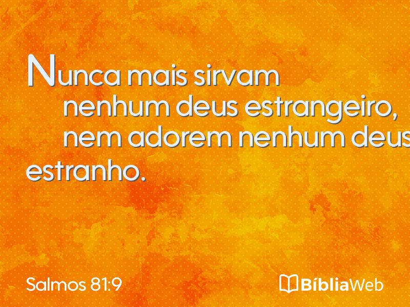 Salmos 81:9 em imagem para compartilhar