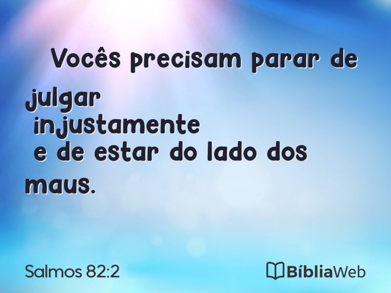 Salmos 82:2 em imagem para compartilhar