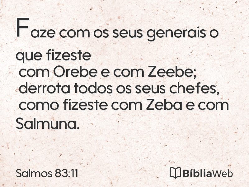 Salmos 83:11 em imagem para compartilhar