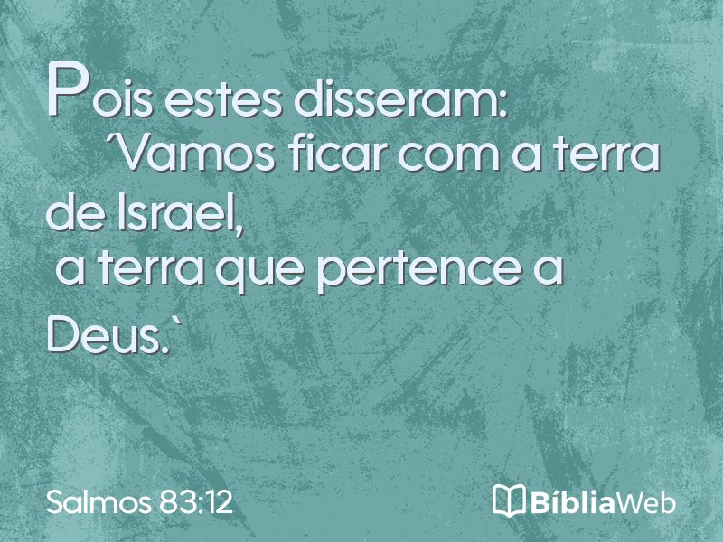 Salmos 83:12 em imagem para compartilhar