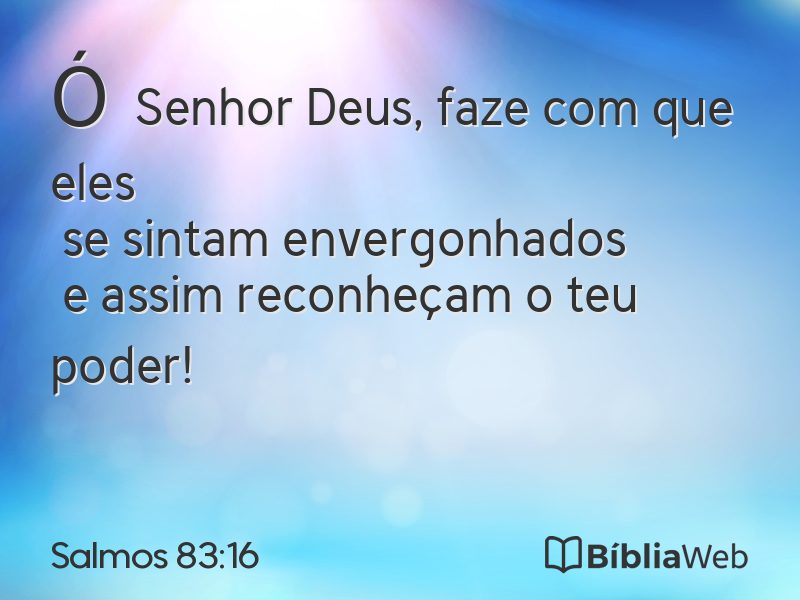 Salmos 83:16 em imagem para compartilhar