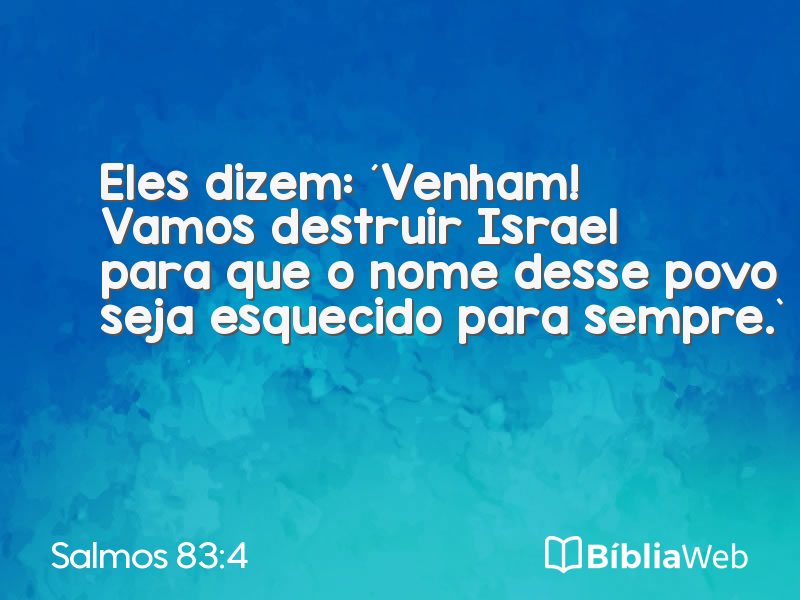 Salmos 83:4 em imagem para compartilhar
