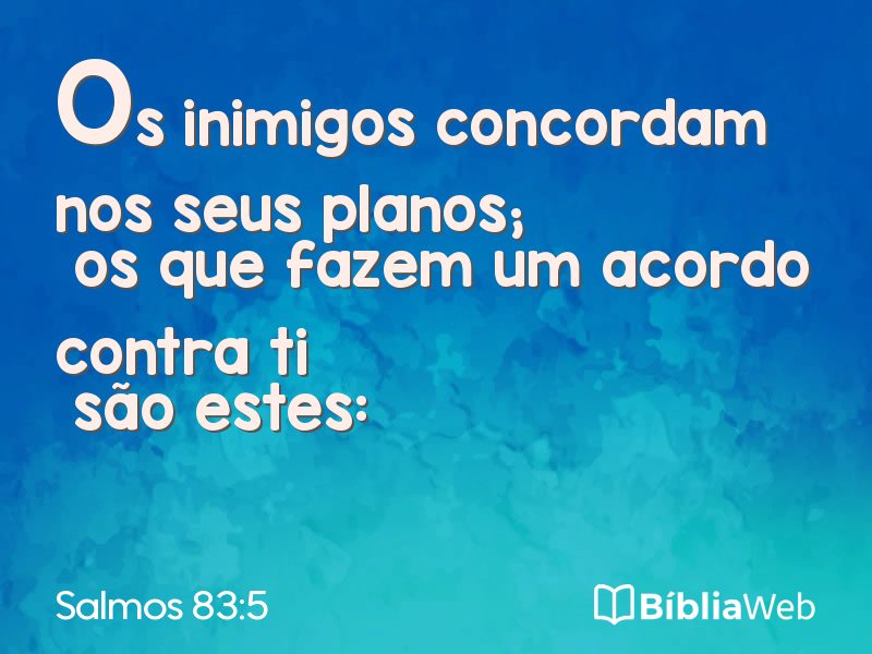 Salmos 83:5 em imagem para compartilhar