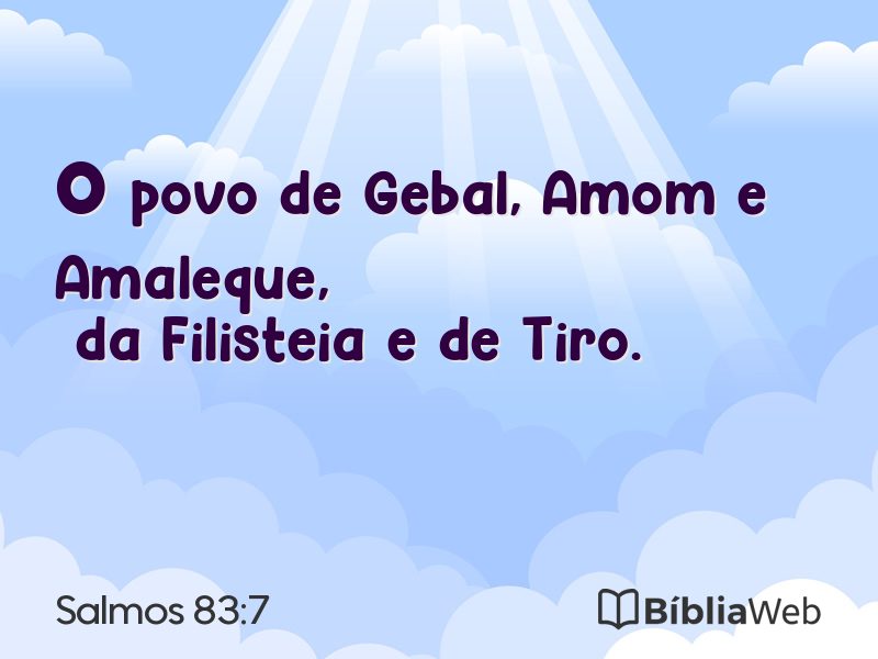 Salmos 83:7 em imagem para compartilhar