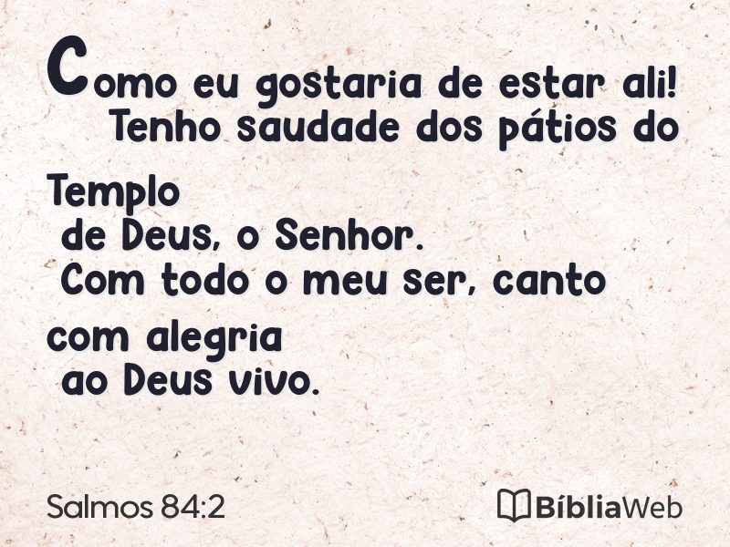 Salmos 84:2 em imagem para compartilhar