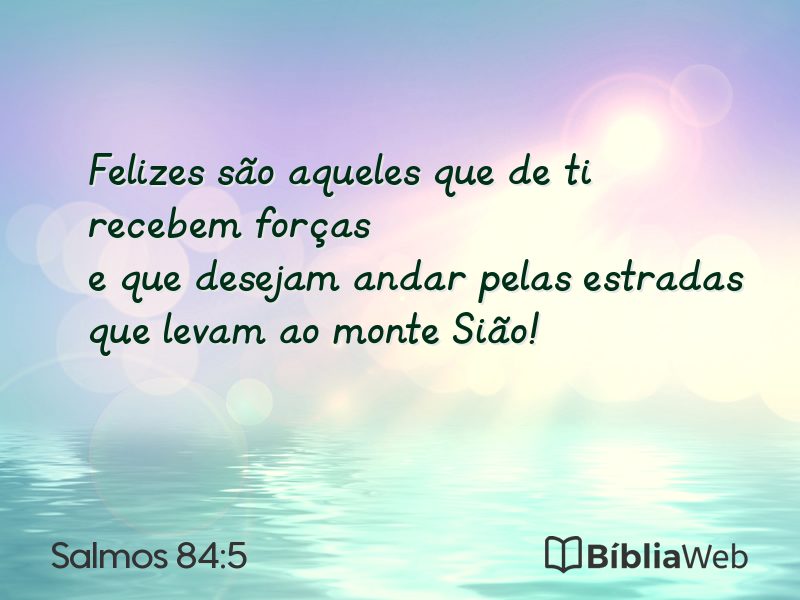 Salmos 84:5 em imagem para compartilhar