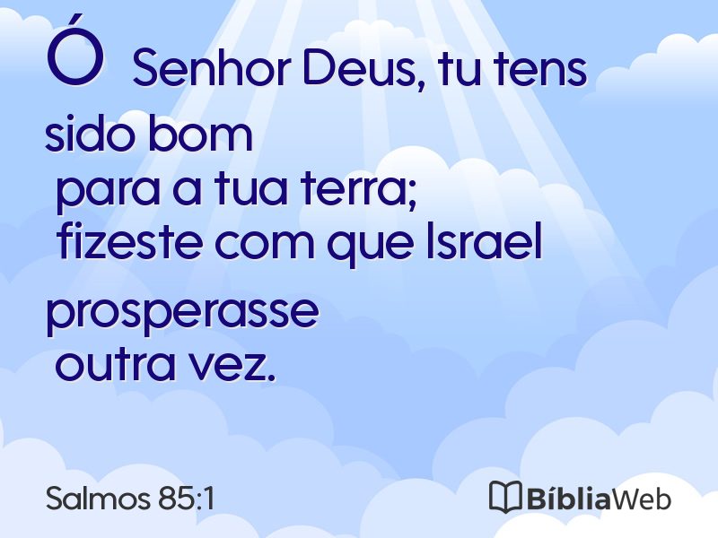 Salmos 85:1 em imagem para compartilhar