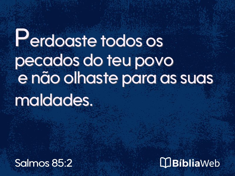 Salmos 85:2 em imagem para compartilhar