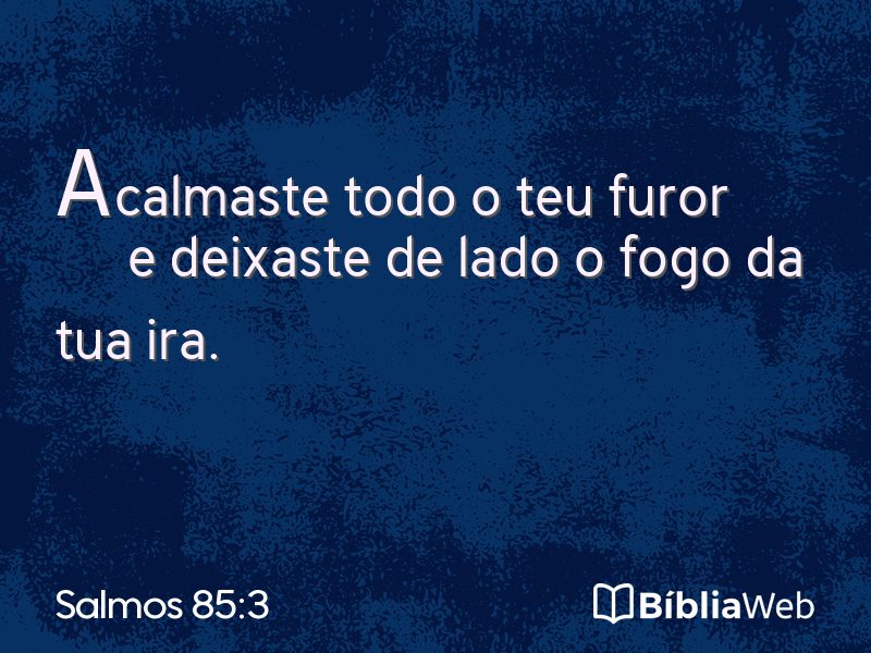 Salmos 85:3 em imagem para compartilhar
