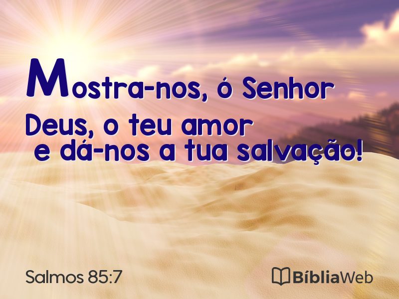 Salmos 85:7 em imagem para compartilhar