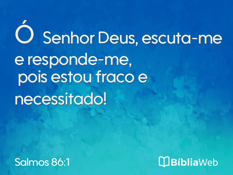 Salmos 86:1 em imagem para compartilhar