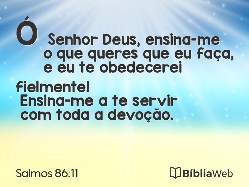 Salmos 86:11 em imagem para compartilhar