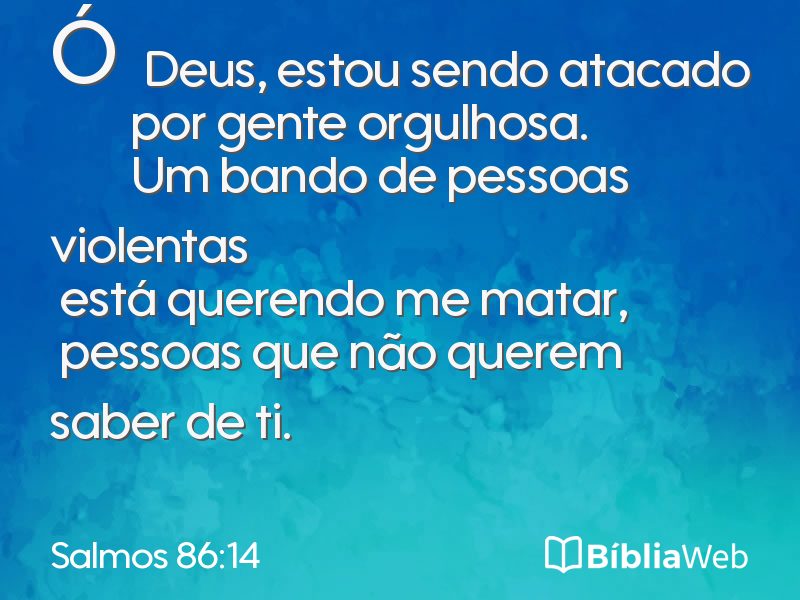 Salmos 86:14 em imagem para compartilhar