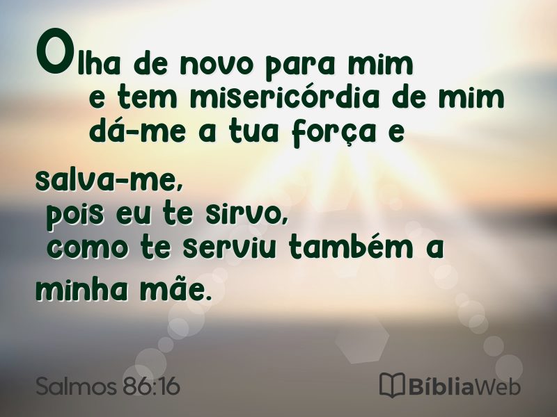 Salmos 86:16 em imagem para compartilhar