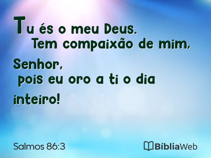 Salmos 86:3 em imagem para compartilhar