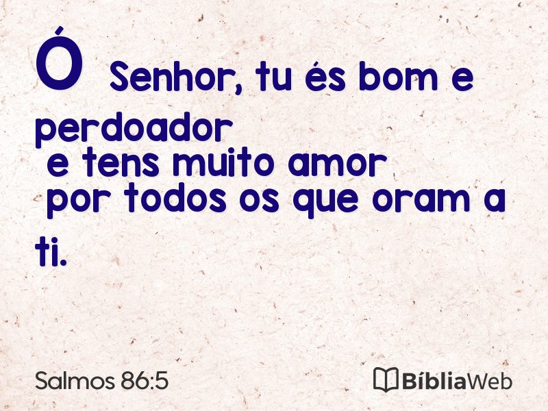 Salmos 86:5 em imagem para compartilhar