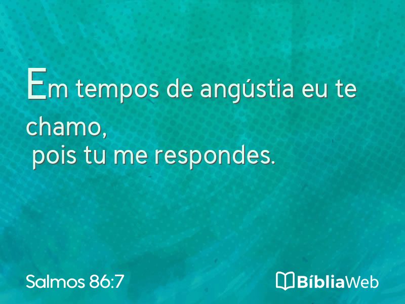 Salmos 86:7 em imagem para compartilhar