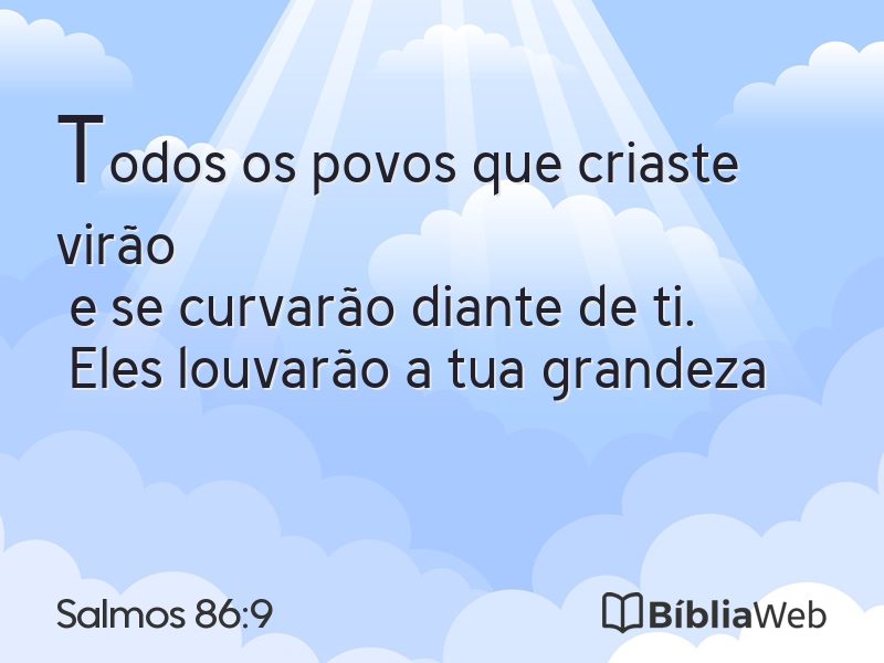 Salmos 86:9 em imagem para compartilhar