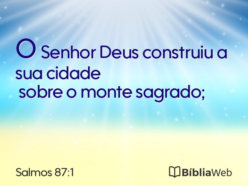 Salmos 87:1 em imagem para compartilhar