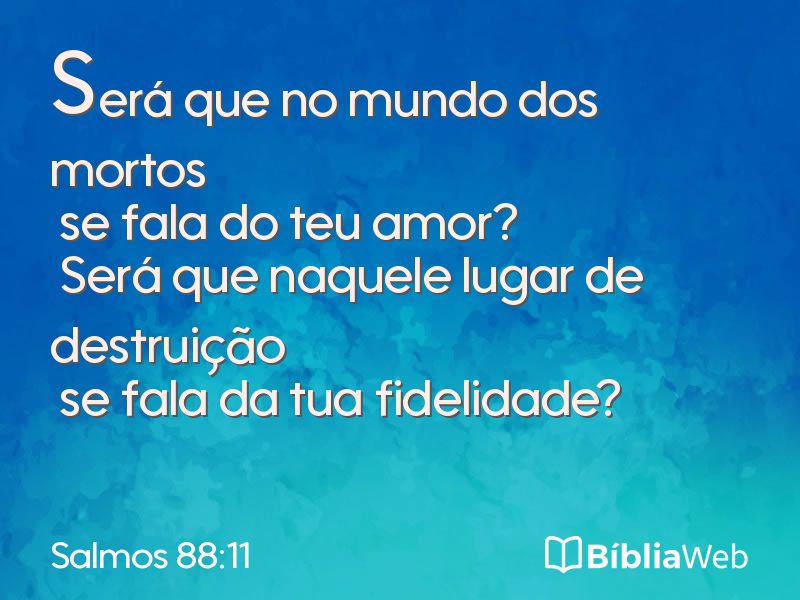 Salmos 88:11 em imagem para compartilhar