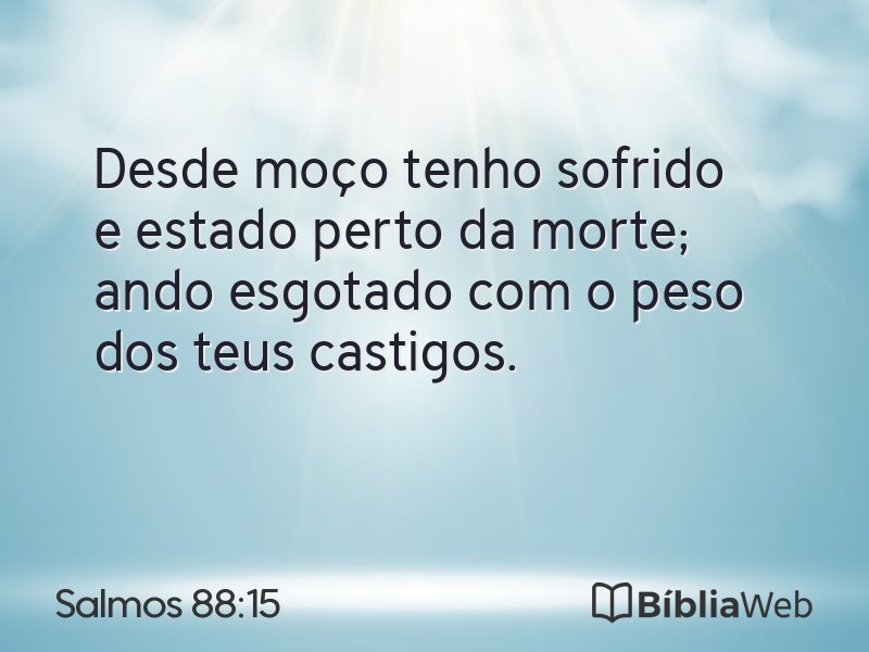 Salmos 88:15 em imagem para compartilhar