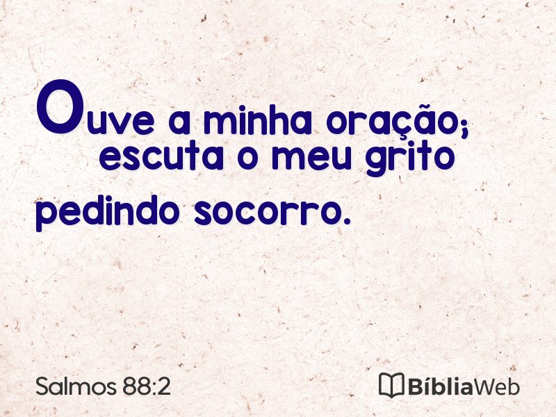 Salmos 88:2 em imagem para compartilhar