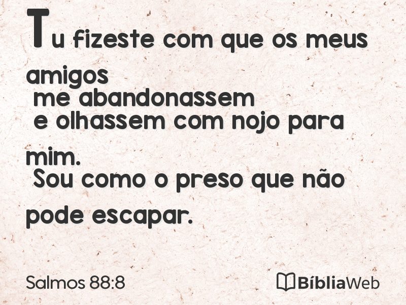 Salmos 88:8 em imagem para compartilhar