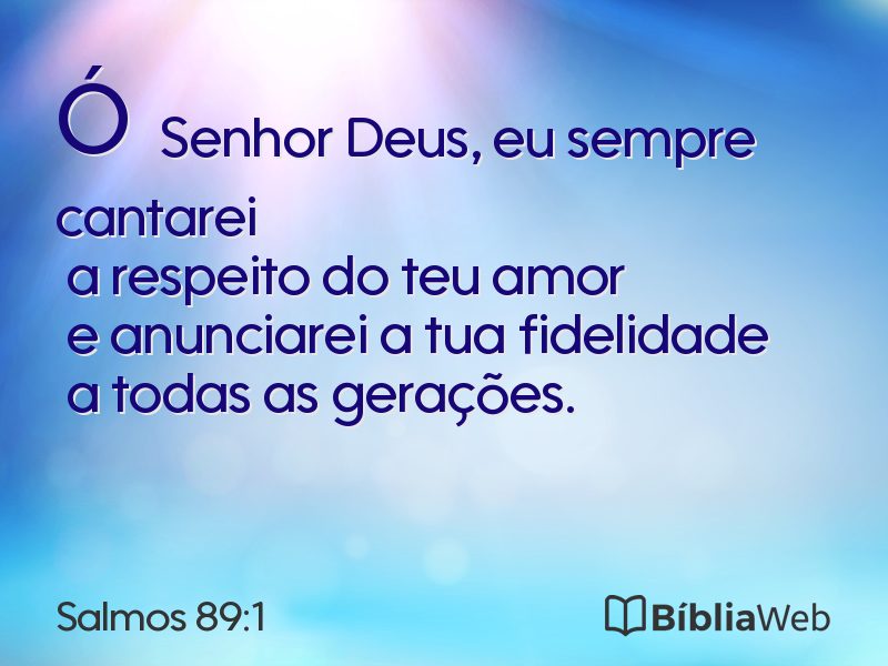 Salmos 89:1 em imagem para compartilhar