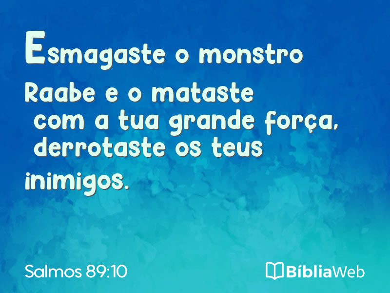 Salmos 89:10 em imagem para compartilhar