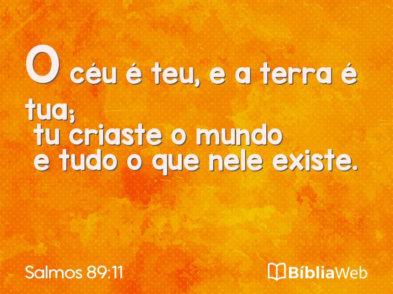 Salmos 89:11 em imagem para compartilhar