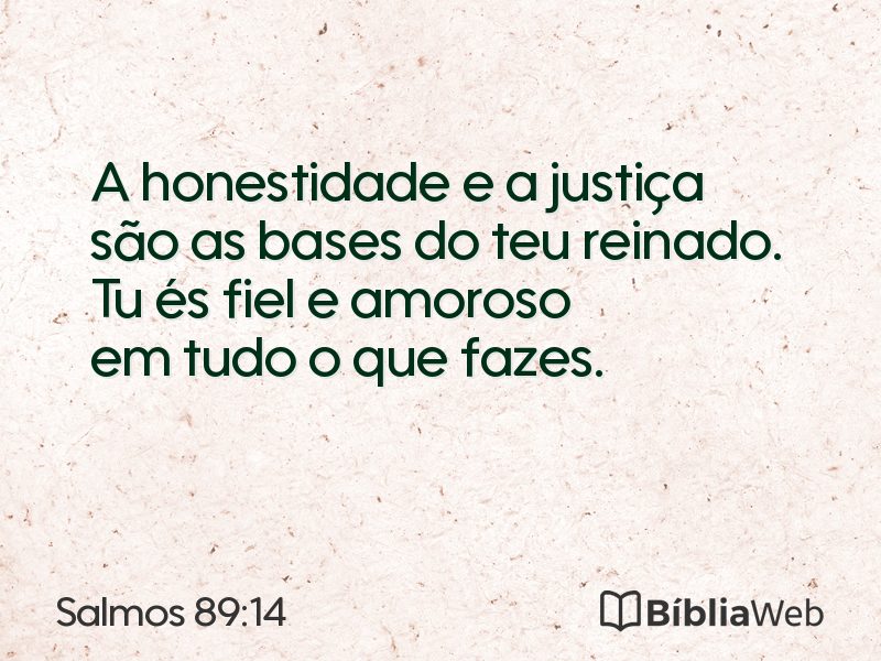 Salmos 89:14 em imagem para compartilhar