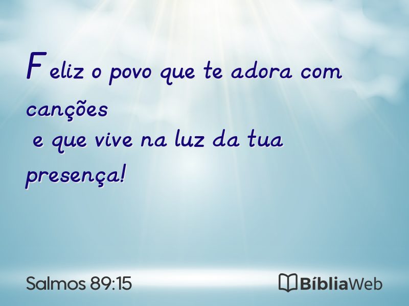 Salmos 89:15 em imagem para compartilhar