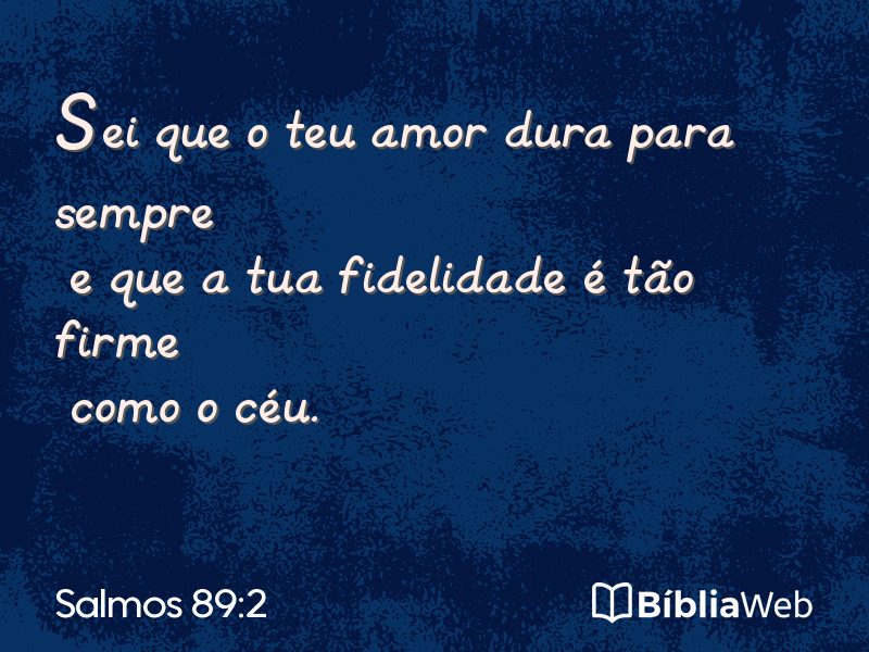 Salmos 89:2 em imagem para compartilhar