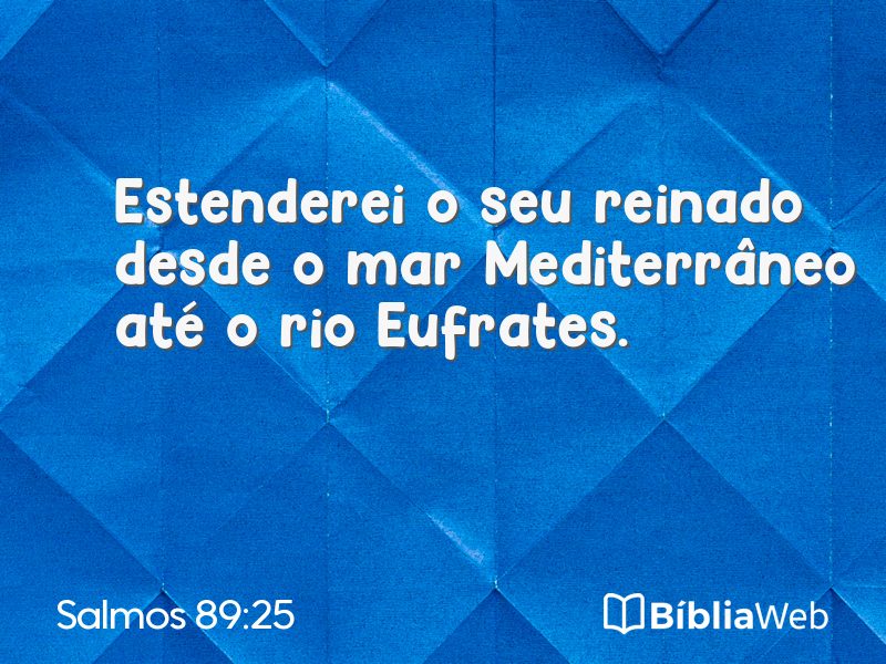 Salmos 89:25 em imagem para compartilhar