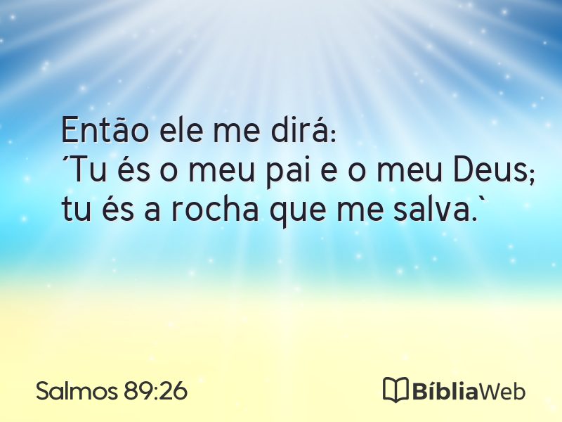 Salmos 89:26 em imagem para compartilhar