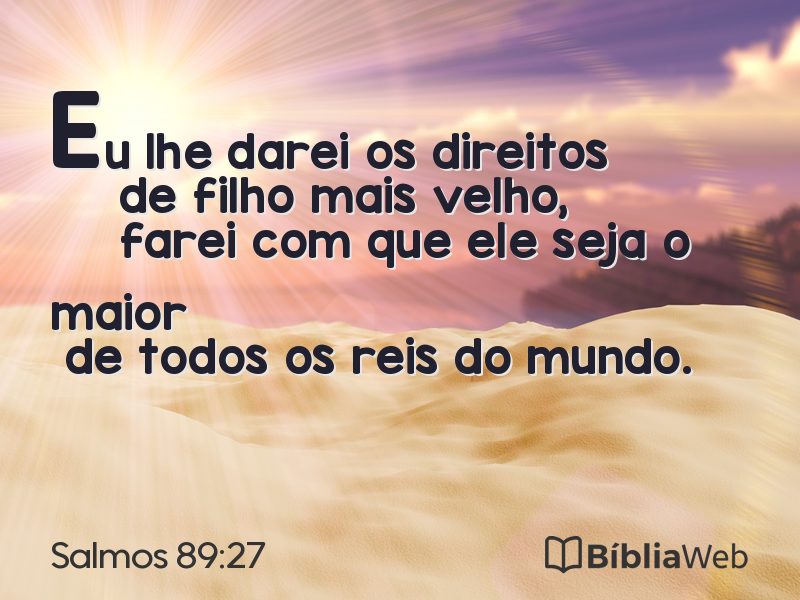 Salmos 89:27 em imagem para compartilhar
