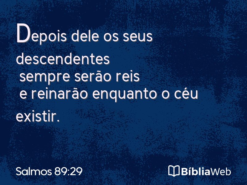 Salmos 89:29 em imagem para compartilhar