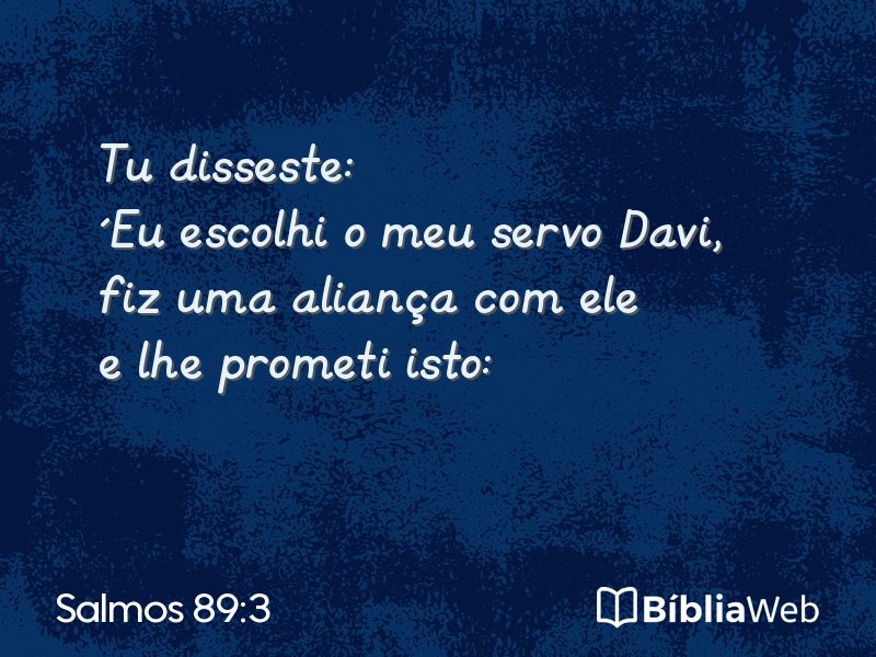 Salmos 89:3 em imagem para compartilhar
