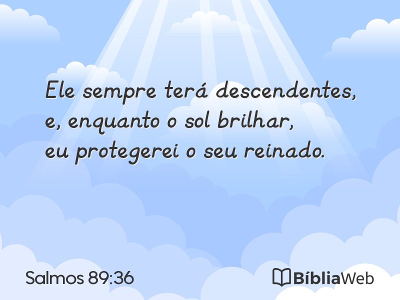 Salmos 89:36 em imagem para compartilhar