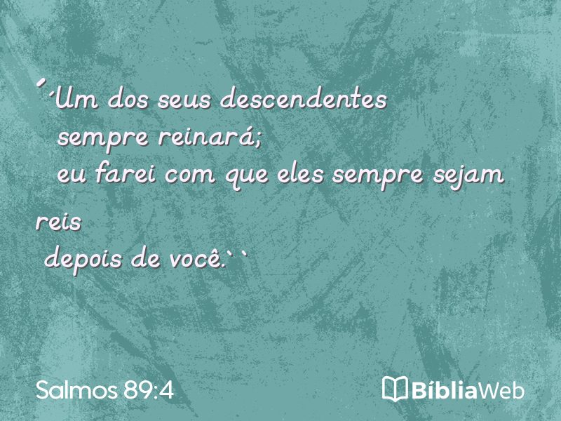 Salmos 89:4 em imagem para compartilhar