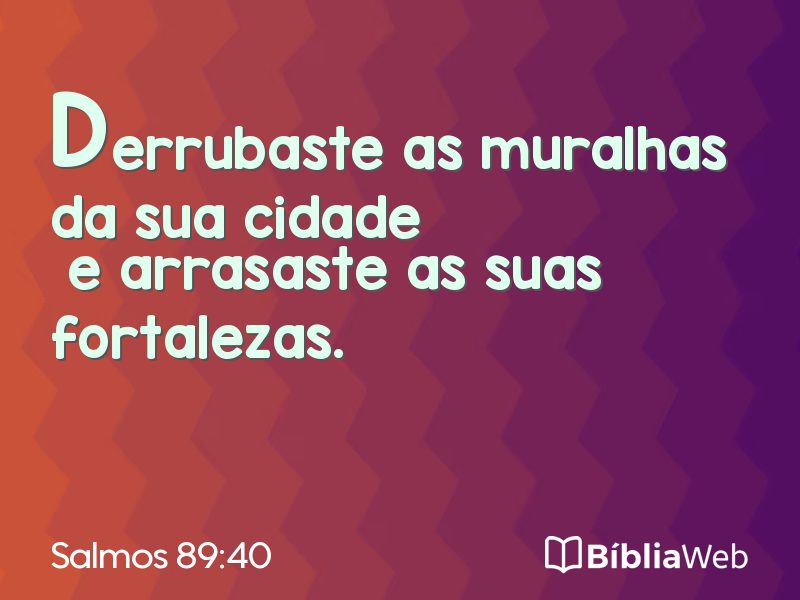 Salmos 89:40 em imagem para compartilhar