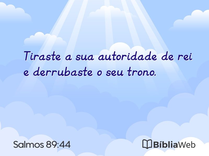 Salmos 89:44 em imagem para compartilhar