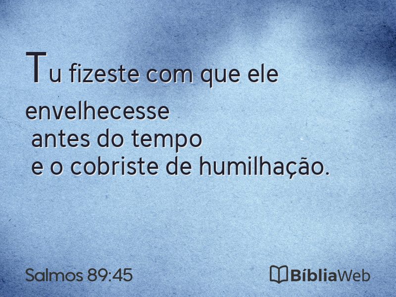 Salmos 89:45 em imagem para compartilhar