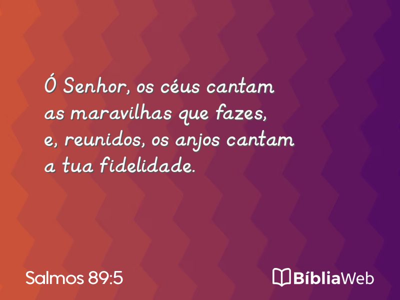 Salmos 89:5 em imagem para compartilhar