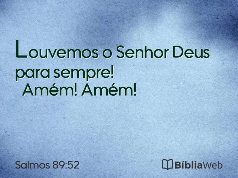Salmos 89:52 em imagem para compartilhar