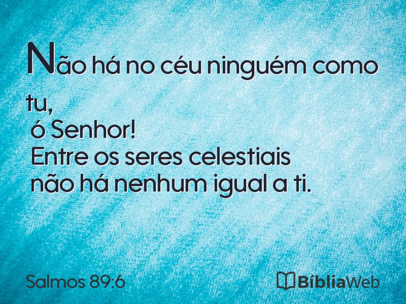 Salmos 89:6 em imagem para compartilhar