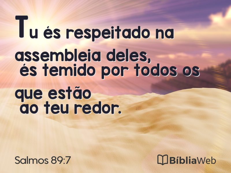 Salmos 89:7 em imagem para compartilhar