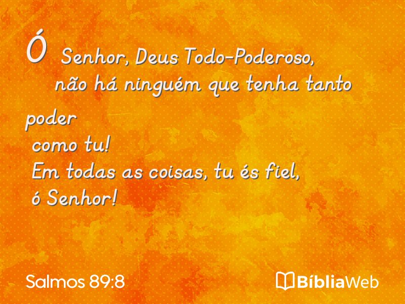 Salmos 89:8 em imagem para compartilhar