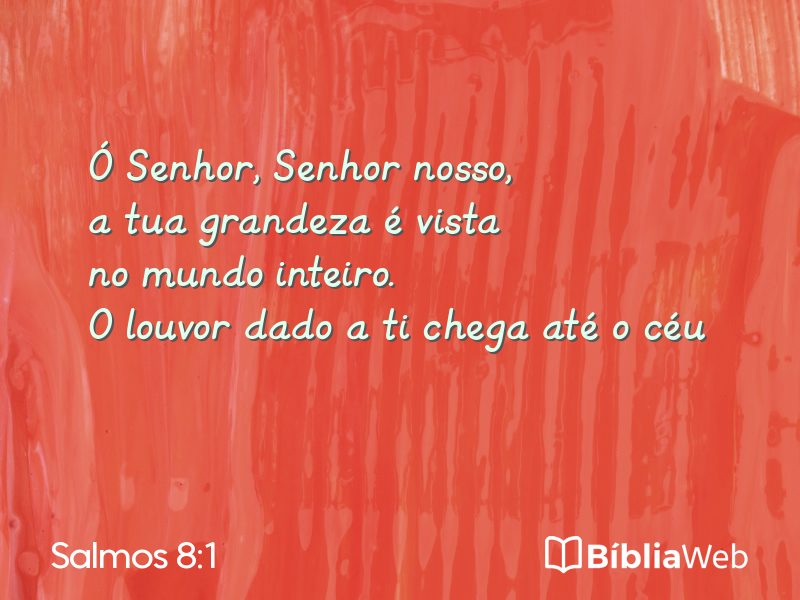 Salmos 8:1 em imagem para compartilhar